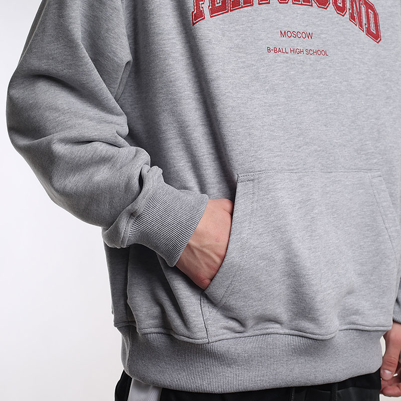 мужская серая толстовка PLAYGROUND B-Ball High School Hoodie PG grey hoodie - цена, описание, фото 4